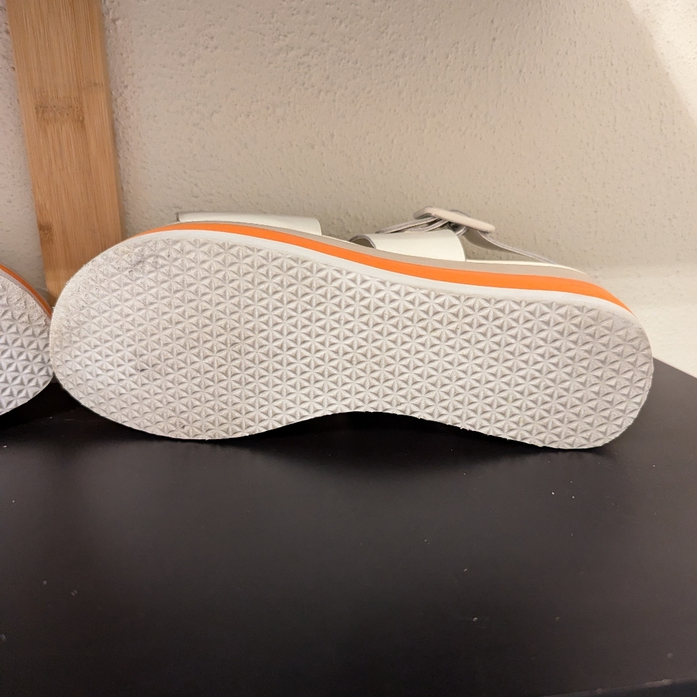 Matisse Jams White Orange Platform Sandals 8 - Picture 5 of 8